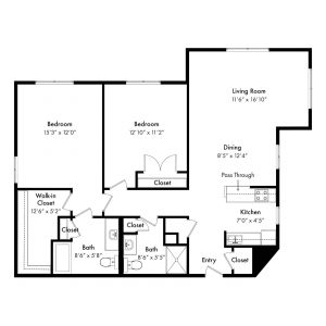 Two Bedroom deluxe - 1200 square feet